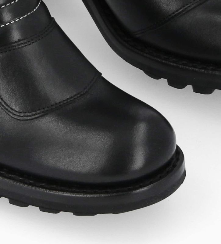 Free Lance Thelma 70 Botte Zippée à Talon Cuir Lisse Noir