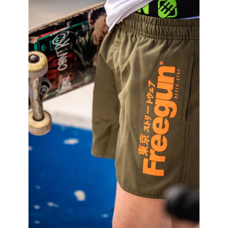 Freegun Boardshort Court Freegun Garçon Ceinture élastique Logo