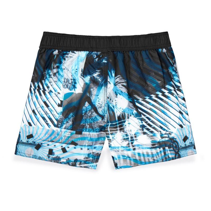 Freegun Boardshort Court Garçon Avec Ceinture Demi-élastiquée Cal