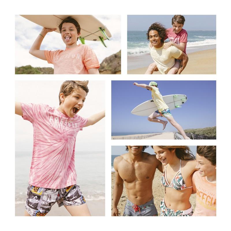 Freegun Boardshort Court Garçon Avec Ceinture Demi-élastiquée