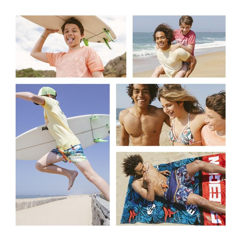 Freegun Boardshort Court Garçon Avec Ceinture Demi-élastiquée