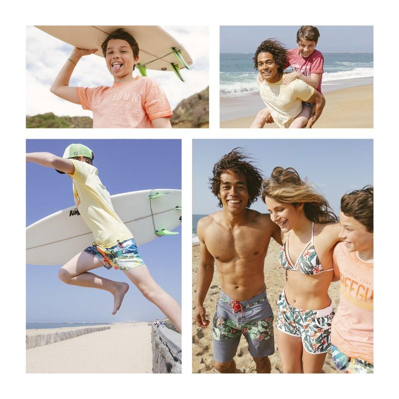 Freegun Boardshort Court Garçon Avec Ceinture Demi-élastiquée