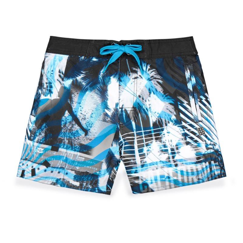 freegun Boardshort court garçon avec ceinture demi-élastiquée Cal