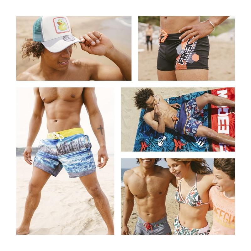 Freegun Boardshort Court Homme Ceinture Tout-élastiquée