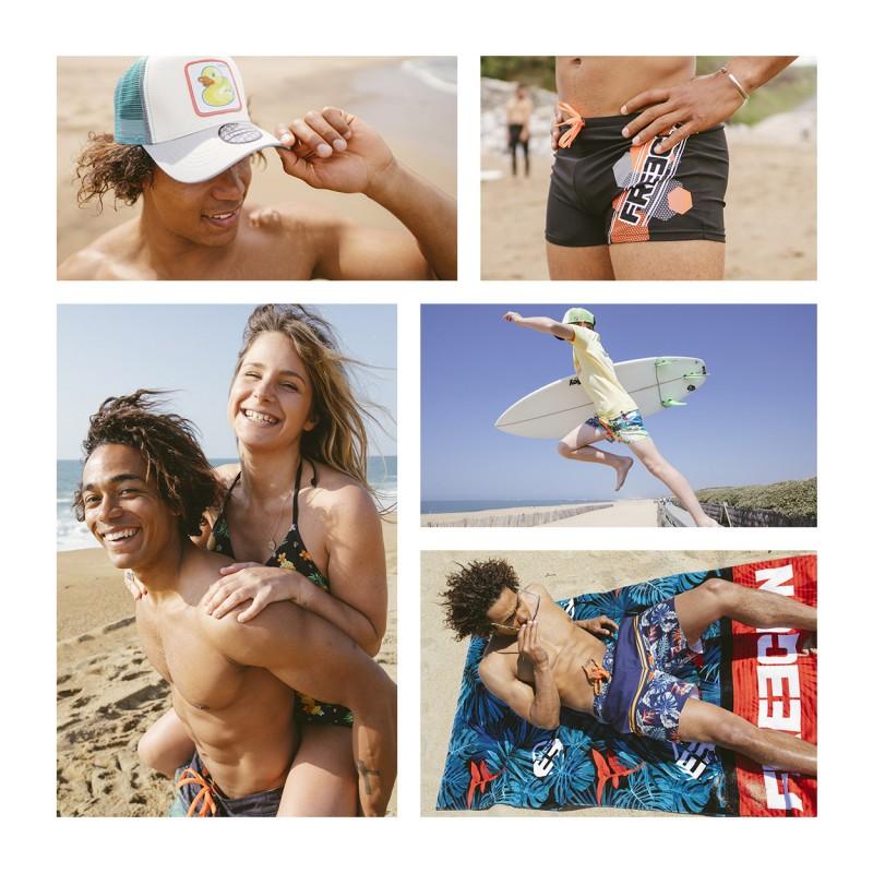 Freegun Boardshort Court Homme Ceinture Tout-élastiquée