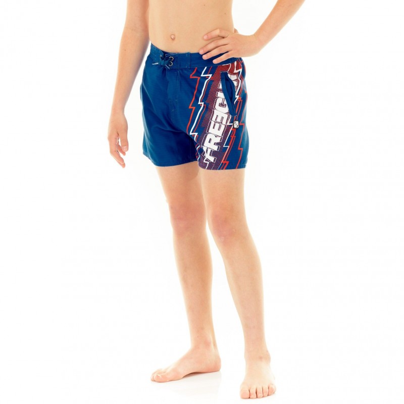 Freegun Boardshort Freegun Court Garçon Ceinture Demi-élastiquée Eclair