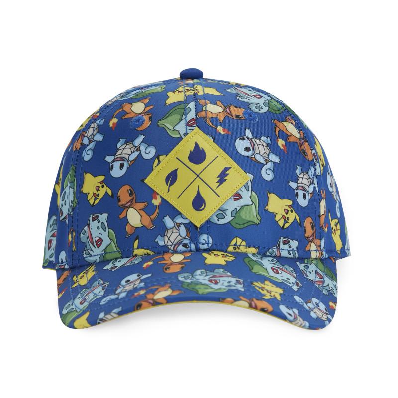 Freegun Casquette Baseball Enfant Pokemon Pikachu Salameche Carapuce Snapback - Bleue- Freegun