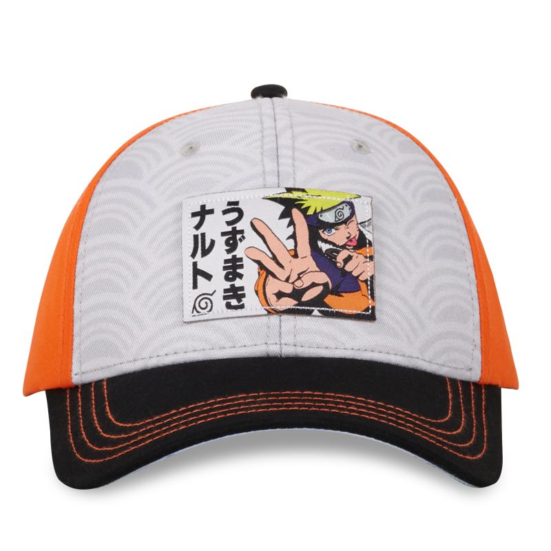 Freegun Casquette Enfant Snapback Gris Et Orange Naruto Classic Finger