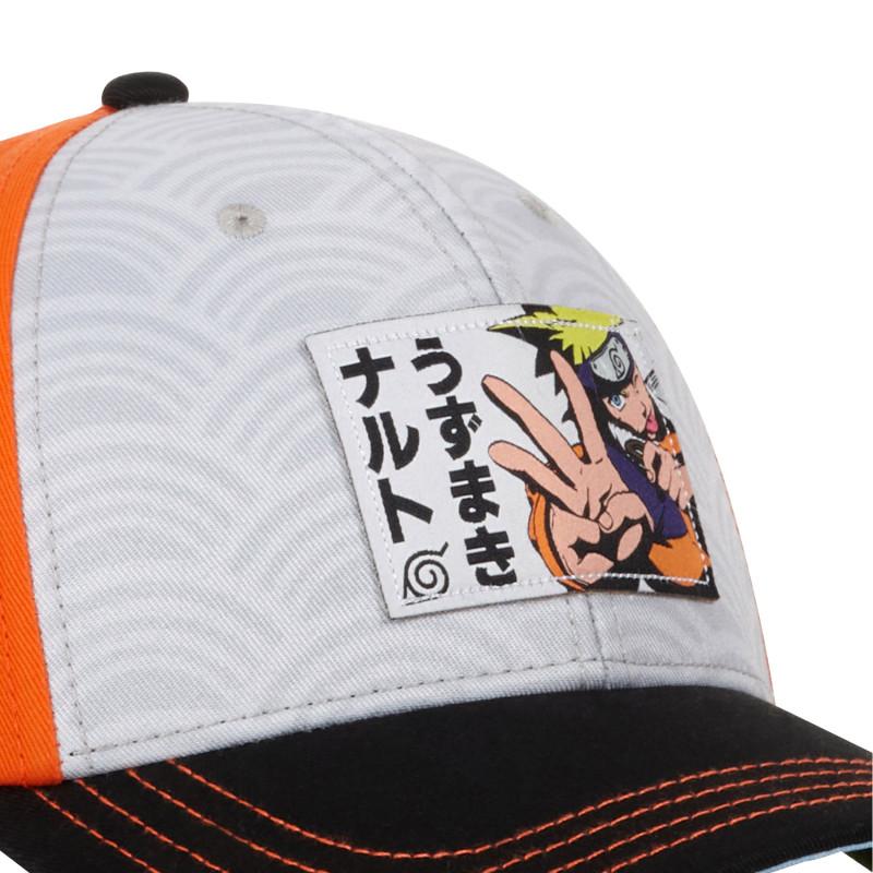Freegun Casquette Homme Snapback Gris Et Orange Naruto Classic Finger