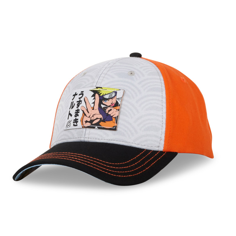 freegun Casquette homme snapback gris et orange Naruto Classic Finger