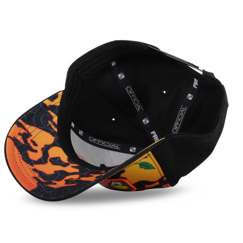 Freegun Casquette Homme Snapback Noir Et Orange Naruto Classic Ninja