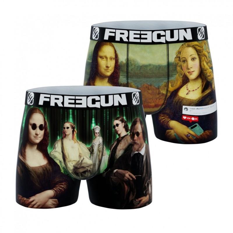 freegun Lot de 2 Boxers Freegun homme Art Attack