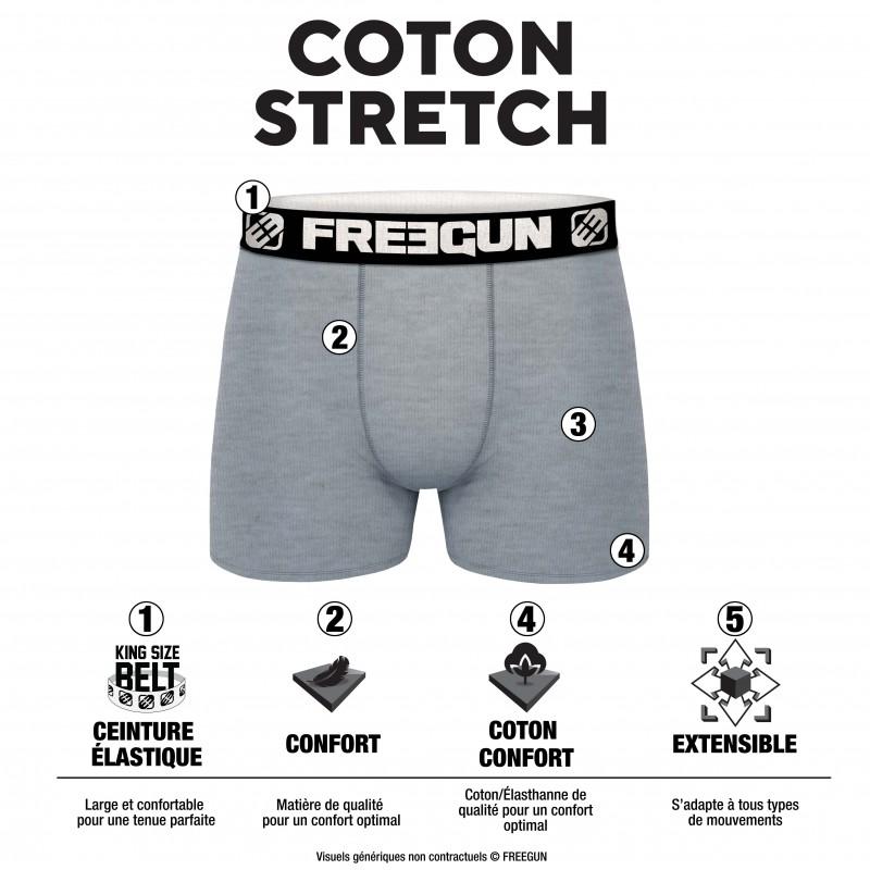 Freegun Lot De 4 Boxers Freegun Garçon Coton Rouge