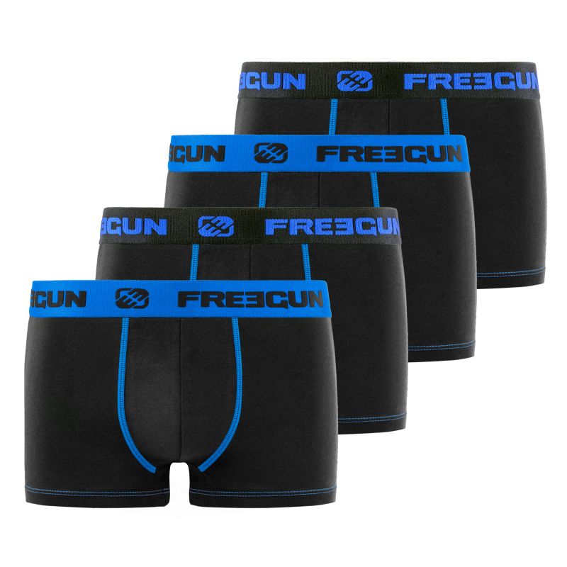 freegun Lot de 4 Boxers Freegun homme coton Bleu