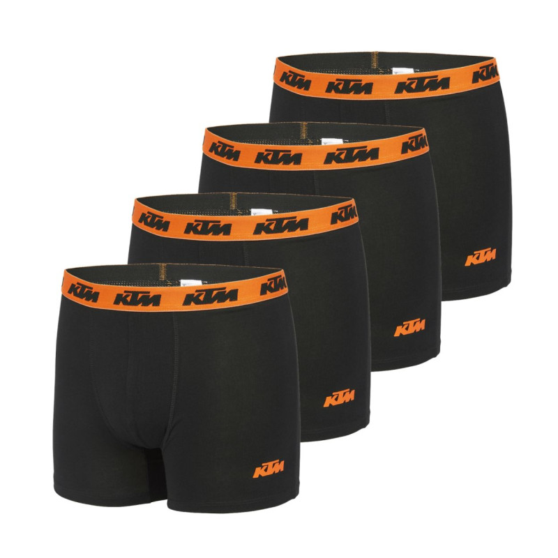 freegun Lot de 4 boxers KTM noir en coton homme freegun Lot de 4 boxers KTM noir en coton homme