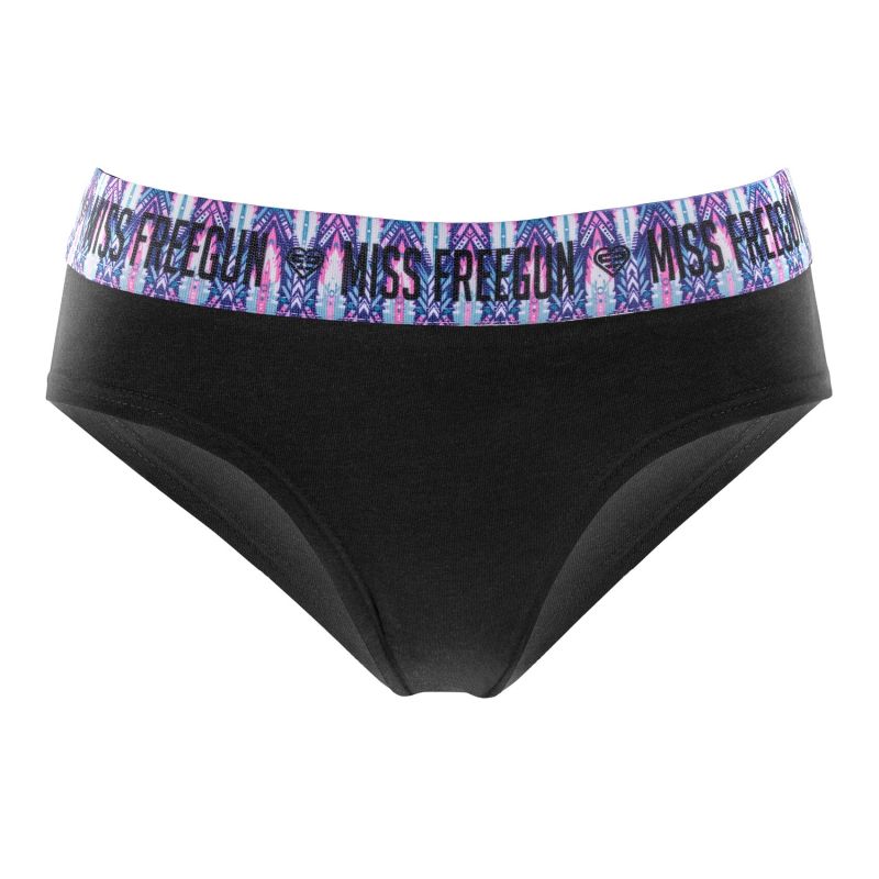 Freegun Lot De 5 Culottes Noir Coton Femme Stretch