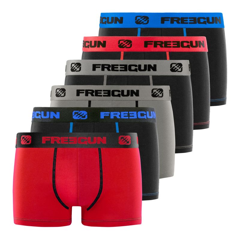 freegun Lot de 6 boxers garçon en Coton Freegun freegun Lot de 6 boxers garçon en Coton Freegun