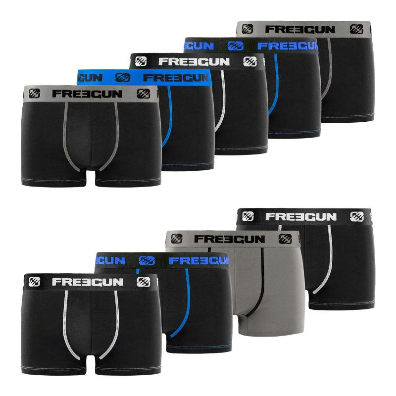 freegun Lot de 9 Boxers Freegun coton homme Unis freegun Lot de 9 Boxers Freegun coton homme Unis