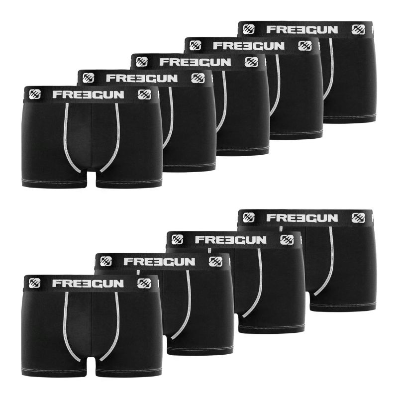 freegun Lot de 9 Boxers Freegun homme en coton