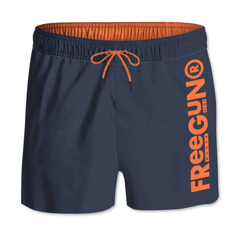 freegun Short de bain enfant Bleu Marine et Orange