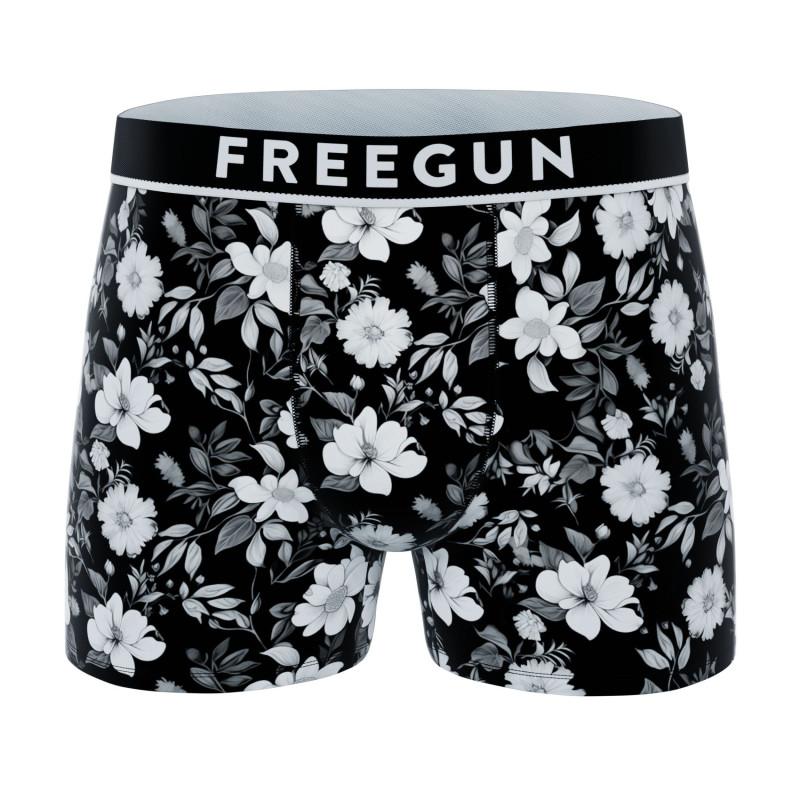 Freegun Lot De 3 Boxers Coton Imprimé Homme Stretch Signature Sergio
