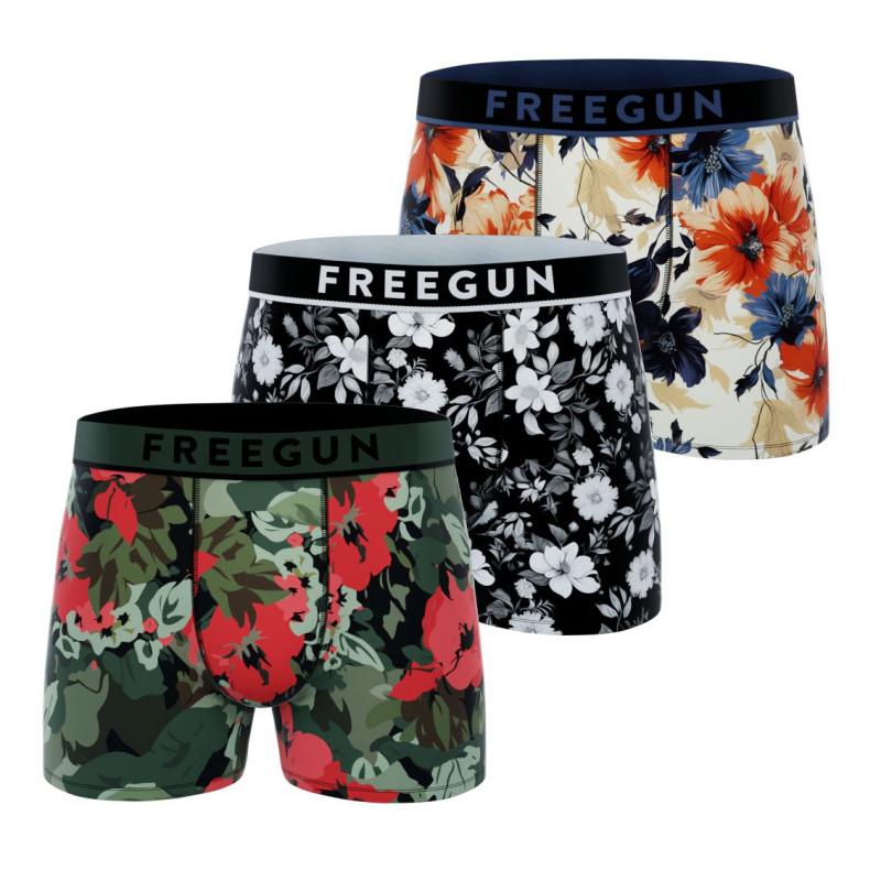 freegun Lot de 3 Boxers Coton Imprimé homme Stretch Signature Sergio freegun Lot de 3 Boxers Coton Imprimé homme Stretch Signature Sergio