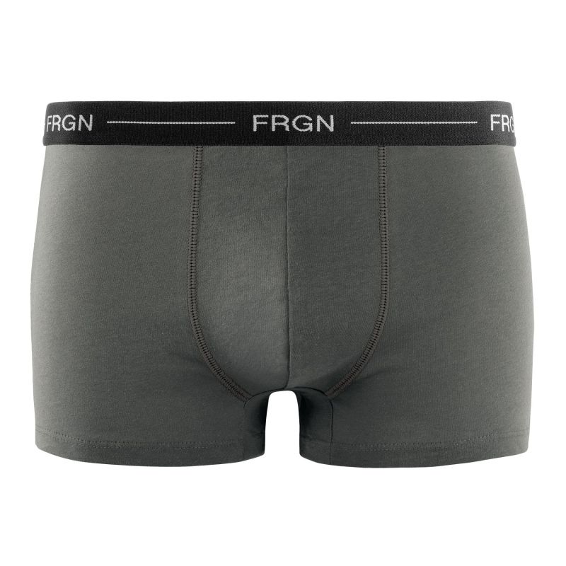 Freegun Lot De 3 Boxers Coton Noir Bleu Gris Foncé Garçon Ceinture Fine Uni