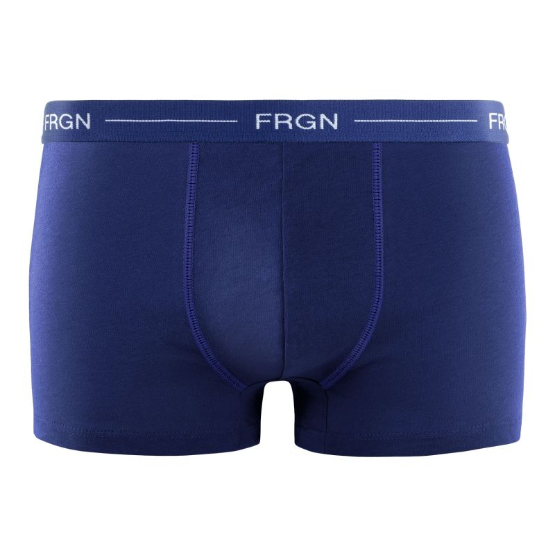 Freegun Lot De 3 Boxers Coton Noir Bleu Gris Foncé Garçon Ceinture Fine Uni