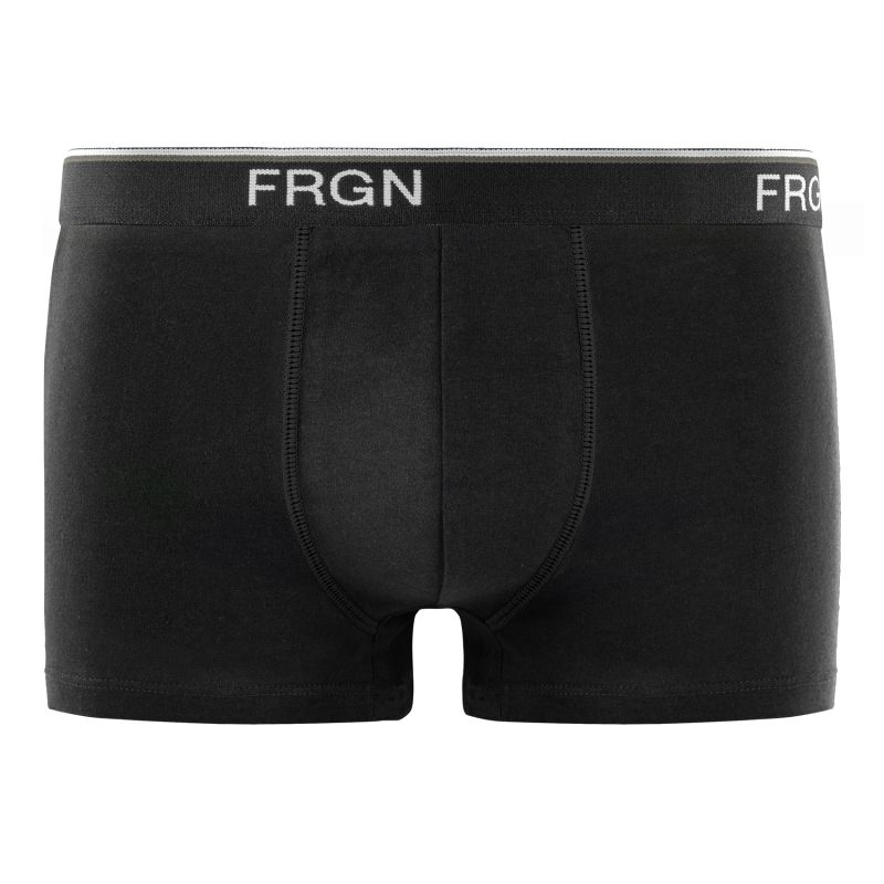 Freegun Lot De 3 Boxers Coton Noir Gris Foncé Gris Clair Homme Ceinture Fine Uni