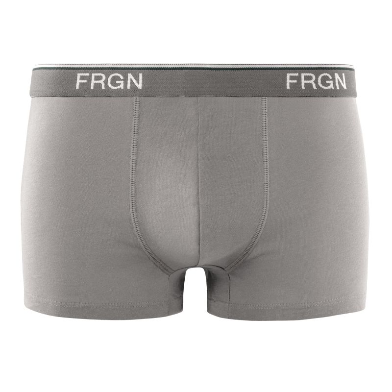 Freegun Lot De 3 Boxers Coton Noir Gris Foncé Gris Clair Homme Ceinture Fine Uni