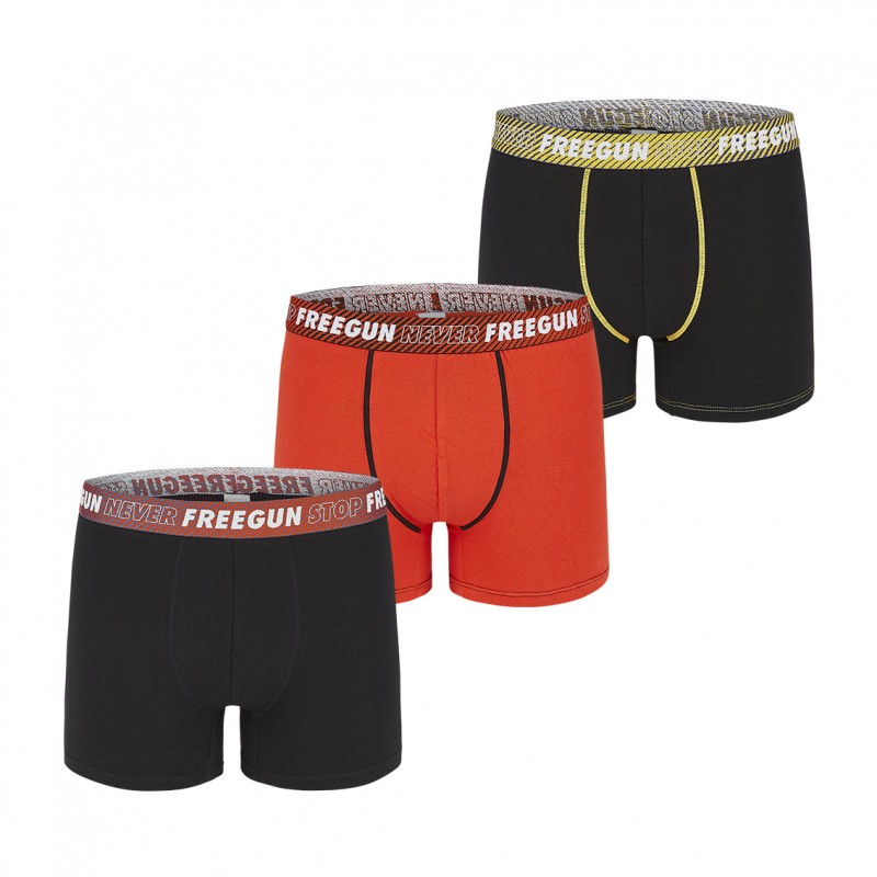 freegun Lot de 3 Boxers Freegun coton garçon Never Stop freegun Lot de 3 Boxers Freegun coton garçon Never Stop