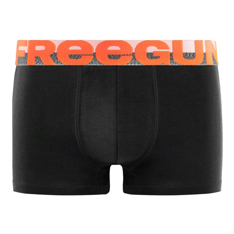 Freegun Lot De 3 Boxers Garcon Coton Noir Ceinture Fluo Dynamique