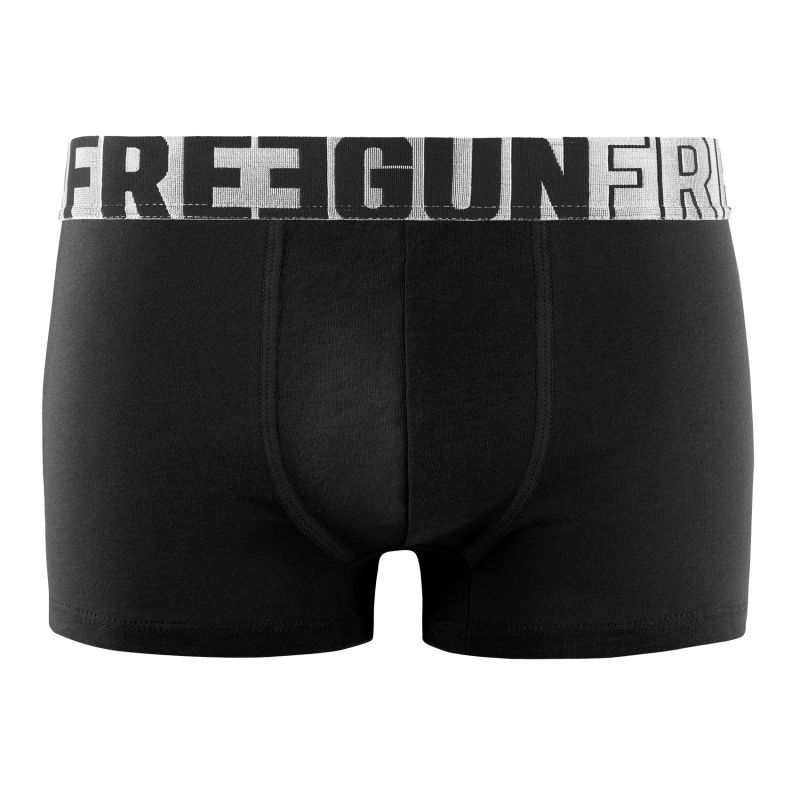 Freegun Lot De 3 Boxers Homme Coton Noir Gris Bleu Signature Andrew Freegun
