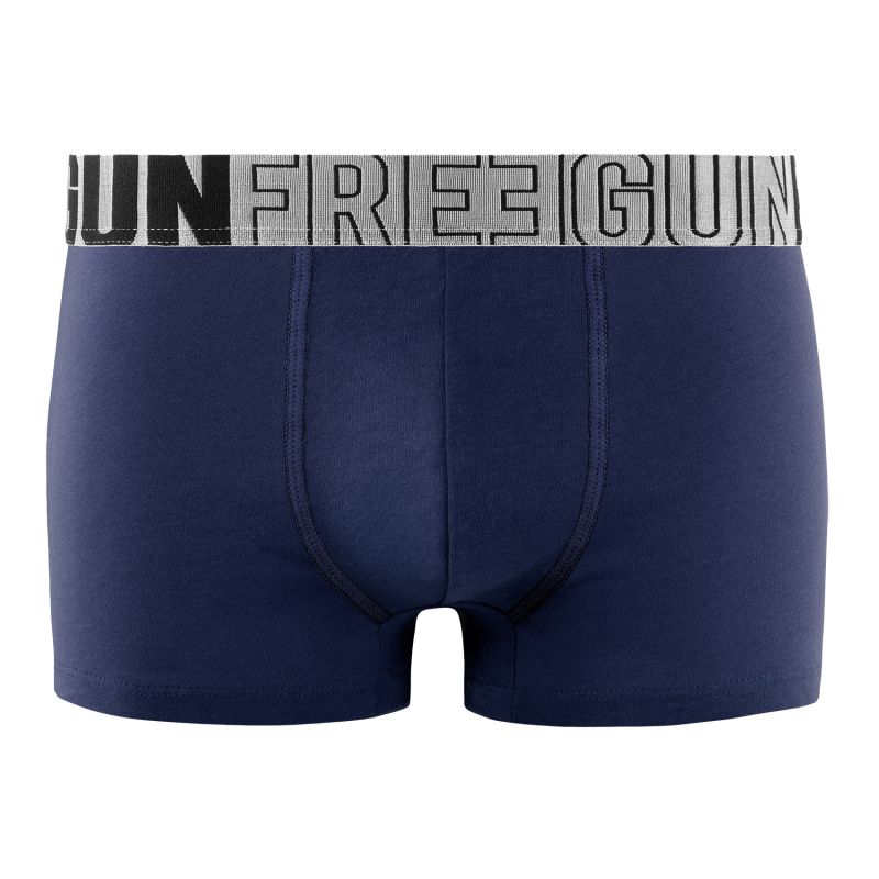 Freegun Lot De 3 Boxers Homme Coton Noir Gris Bleu Signature Andrew Freegun