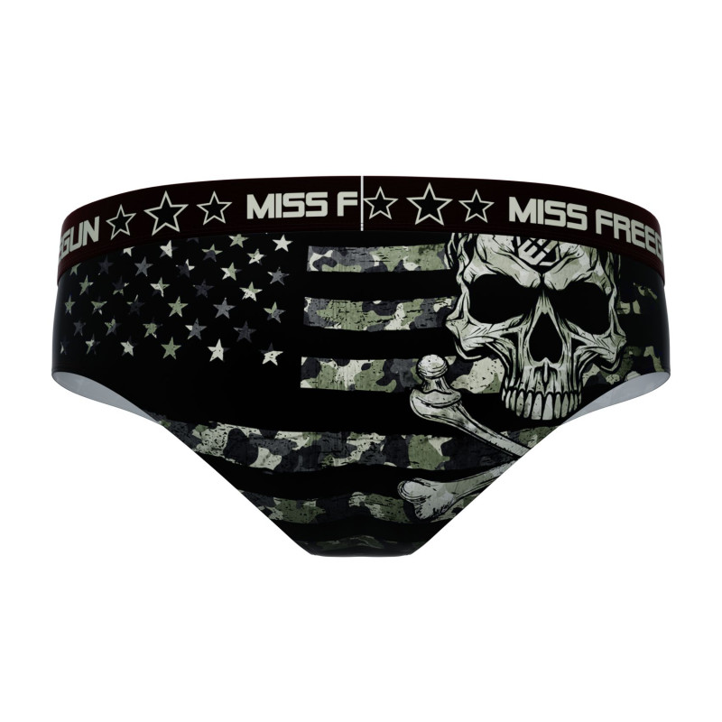 Freegun Lot De 3 Boxers Microfibre Femme Confort Stretch Imprimé Skull