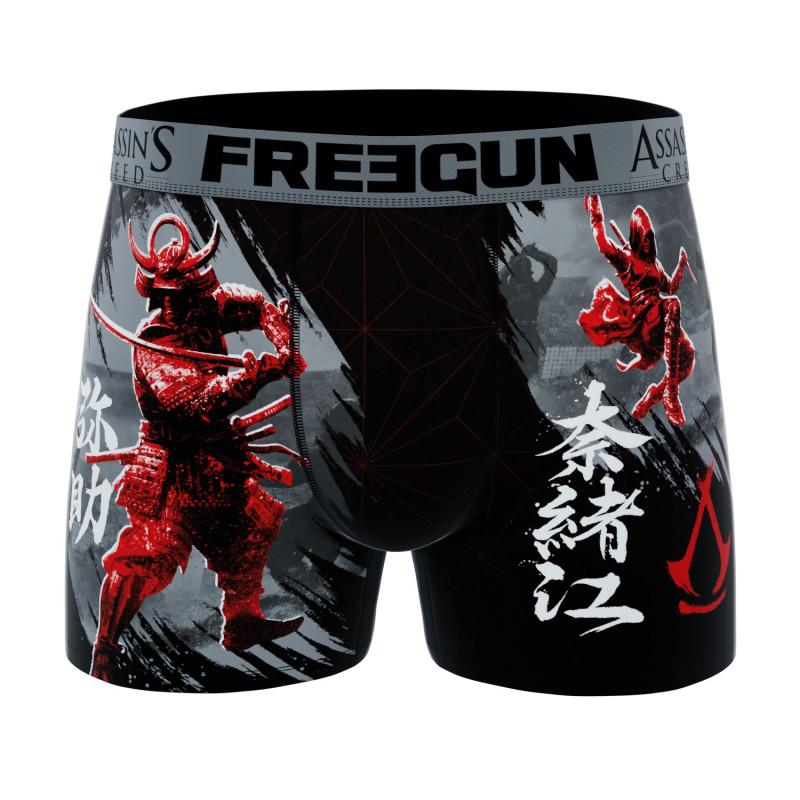 Freegun Lot De 3 Boxers Microfibre Garcon Assassin's Creed Fujibayashi Naoe Yasuke Imprimé