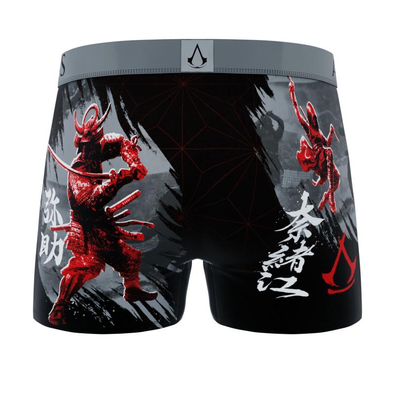 Freegun Lot De 3 Boxers Microfibre Garcon Assassin's Creed Fujibayashi Naoe Yasuke Imprimé