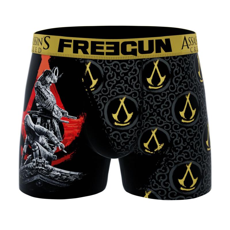 Freegun Lot De 3 Boxers Microfibre Garcon Assassin's Creed Fujibayashi Naoe Yasuke Imprimé