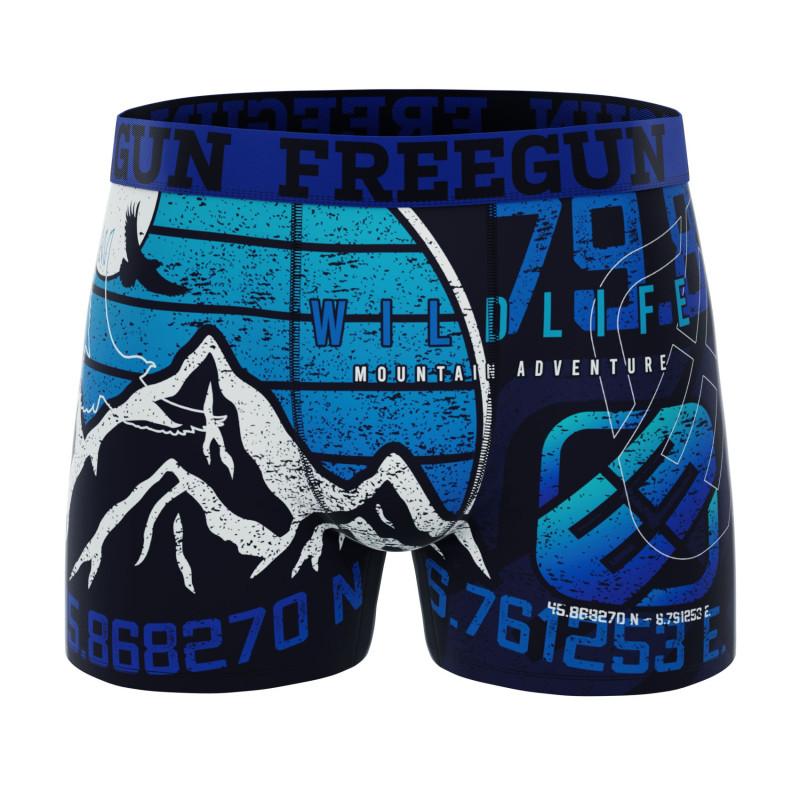 Freegun Lot De 3 Boxers Microfibre Garcon Collection Outdoor Imprimé Garantie 2 Ans