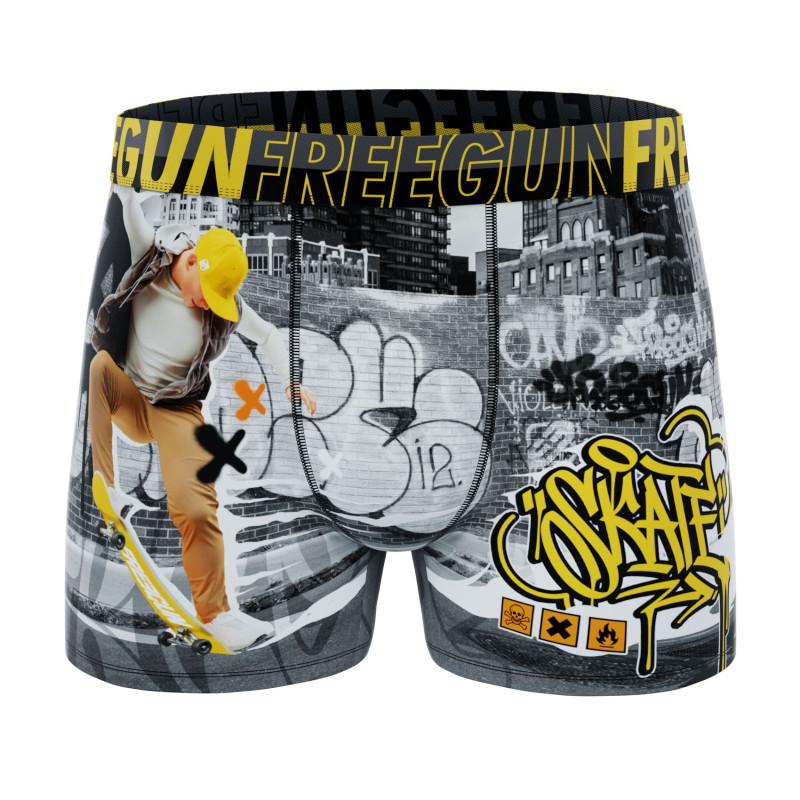 Freegun Lot De 3 Boxers Microfibre Garcon Confort Respirant Stretch Imprimé Sport Garantie 2 Ans