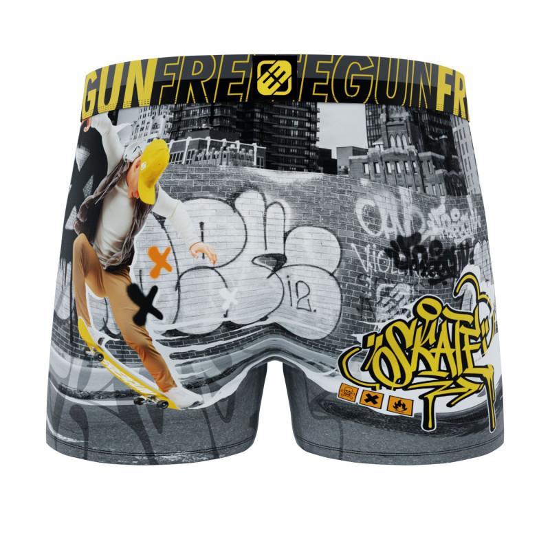 Freegun Lot De 3 Boxers Microfibre Garcon Confort Respirant Stretch Imprimé Sport Garantie 2 Ans