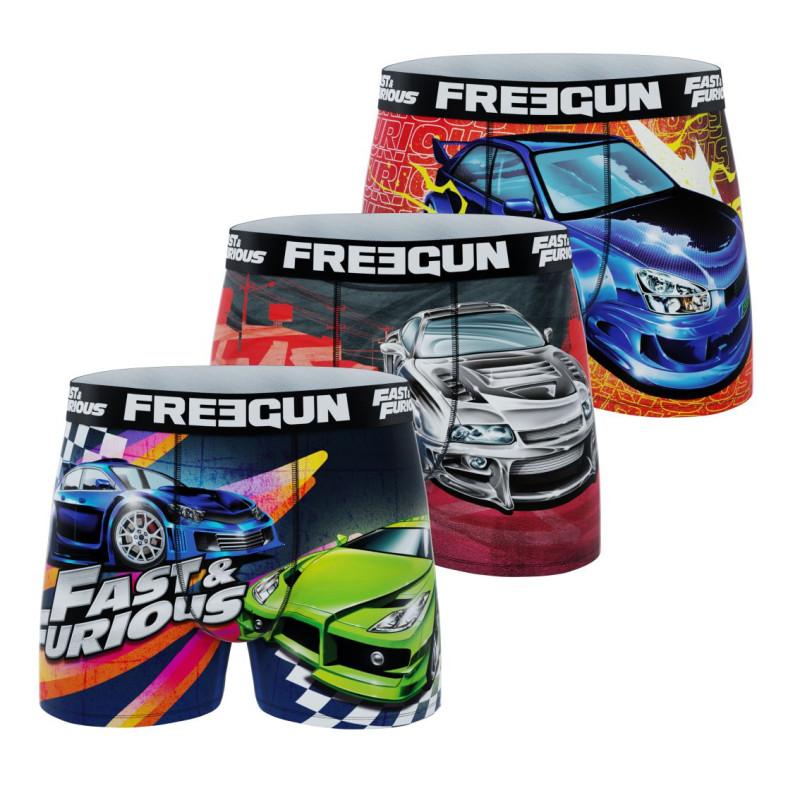 freegun Lot de 3 Boxers Microfibre garcon Fast And Furious Imprimé freegun Lot de 3 Boxers Microfibre garcon Fast And Furious Imprimé