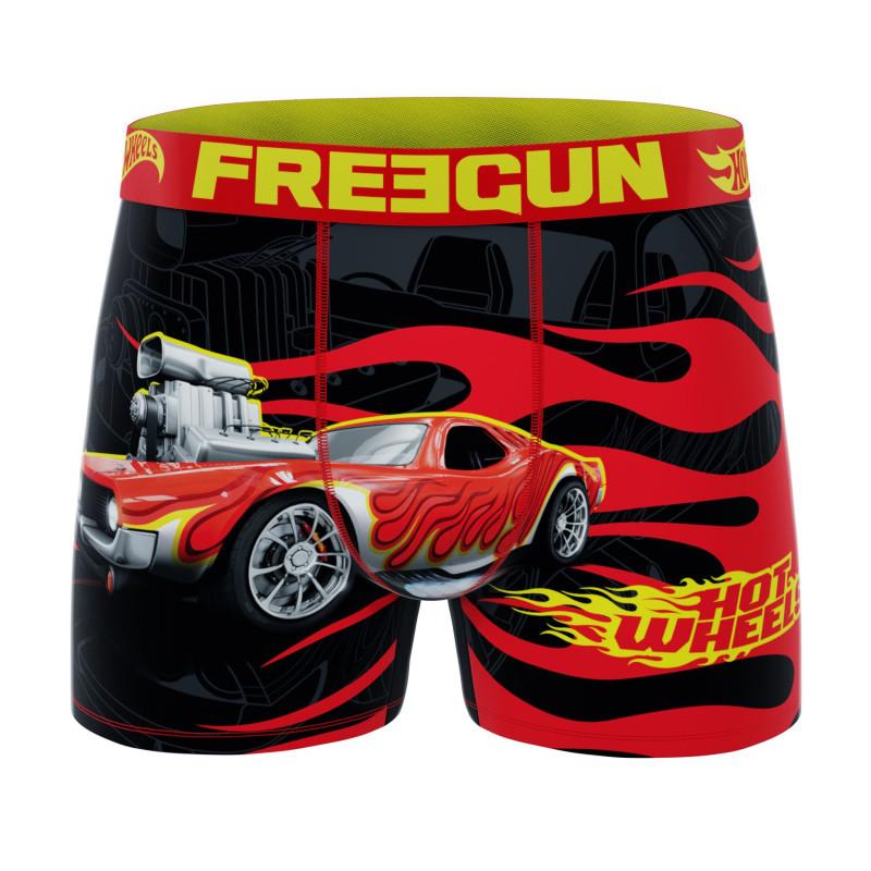 Freegun Lot De 3 Boxers Microfibre Garcon Hot Wheels Imprimé