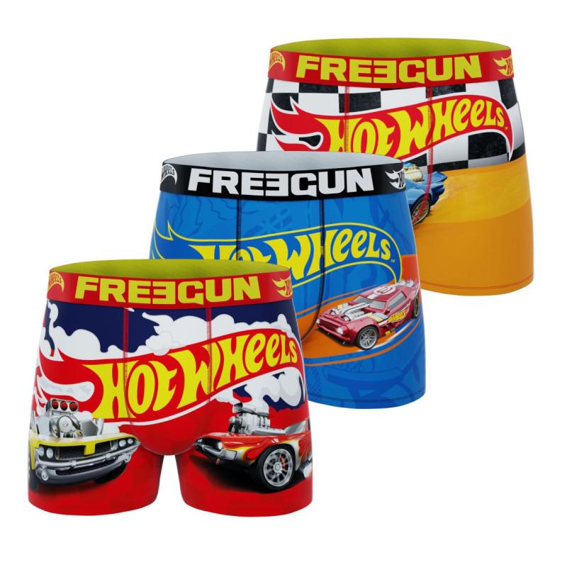 freegun Lot de 3 Boxers Microfibre garcon Hot Wheels Imprimé freegun Lot de 3 Boxers Microfibre garcon Hot Wheels Imprimé