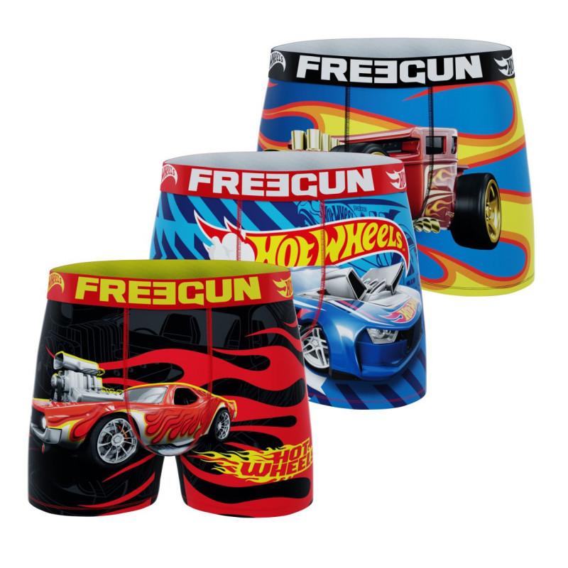 freegun Lot de 3 Boxers Microfibre garcon Hot Wheels Imprimé freegun Lot de 3 Boxers Microfibre garcon Hot Wheels Imprimé