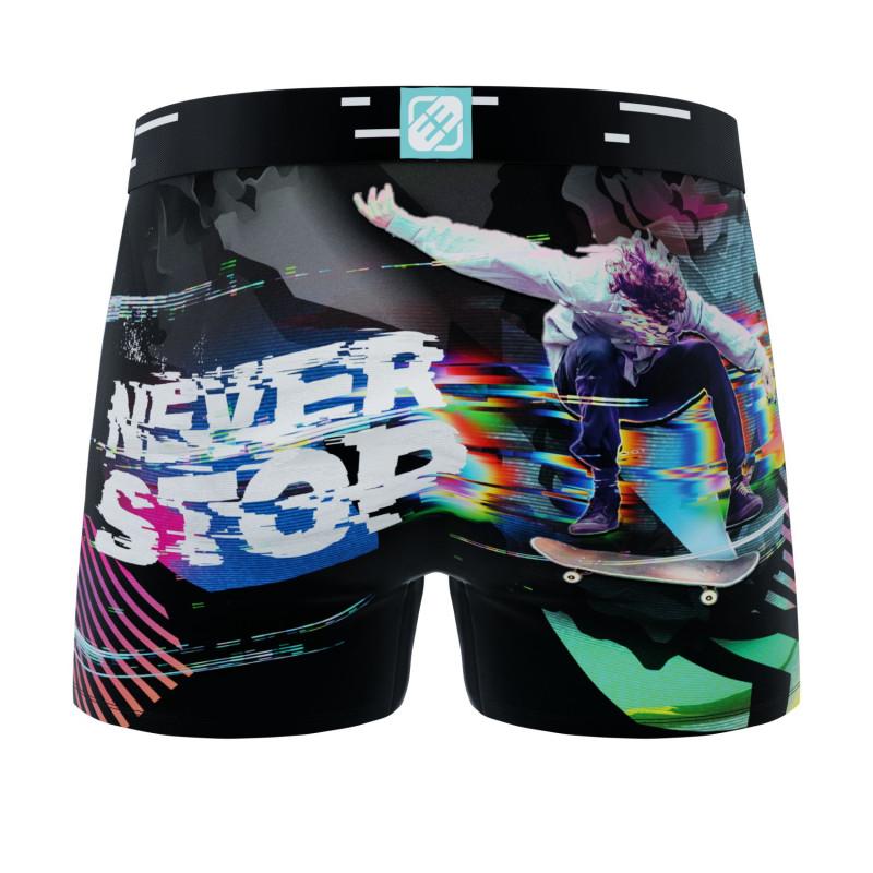 Freegun Lot De 3 Boxers Microfibre Garcon Imprimé Emotik Garantie 2 Ans