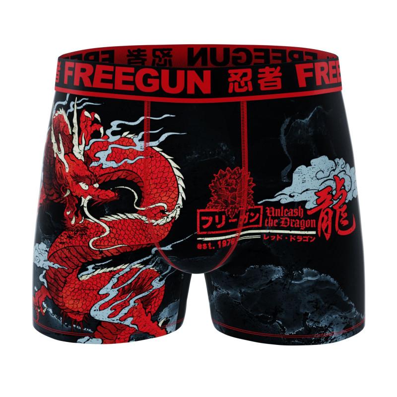 Freegun Lot De 3 Boxers Microfibre Garcon Imprimé Skull Garantie 2 Ans