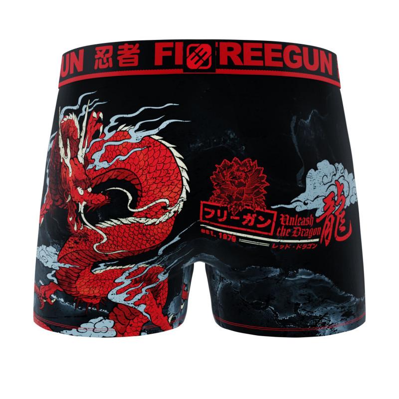 Freegun Lot De 3 Boxers Microfibre Garcon Imprimé Skull Garantie 2 Ans