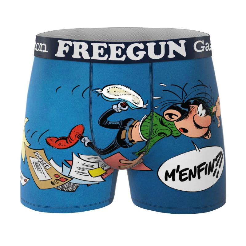 Freegun Lot De 3 Boxers Microfibre Homme Gaston La Gaffe Imprimé