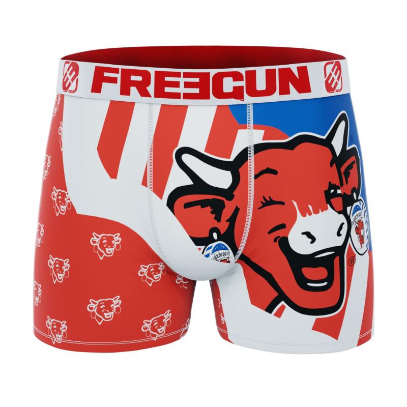Freegun Lot De 3 Boxers Microfibre Homme La Vache Qui Rit Imprimé 02B
